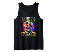 Goodbye 4th Grade Hello 5th Grade Colorful Dabbing Kid Boy Tank Top