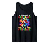Goodbye 5th Grade Hello 6th Grade Colorful Dabbing Kid Boy Tank Top