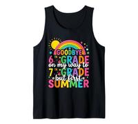 Goodbye 6th Grade Graduate Graduation Hello 7th Summer Kids Tank Top