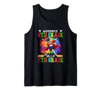 Goodbye 6th Grade Hello 7th Grade Colorful Dabbing Kid Girl Tank Top