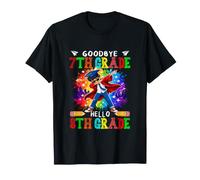 Goodbye 7th Grade Hello 8th Grade Colorful Dabbing Kid Boy T-Shirt