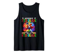 Goodbye 7th Grade Hello 8th Grade Colorful Dabbing Kid Girl Tank Top
