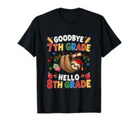Goodbye 7th Grade Hello 8th Grade Graduate Sloth Students T-Shirt