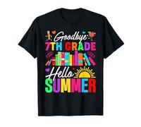 Goodbye 7th Grade Hello Summer Last Day of School Graduate T-Shirt