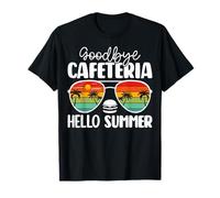 Goodbye Cafeteria Hello Summer Lunch Lady School Vacation T-Shirt