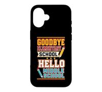 Goodbye Elementary Hello Middle School Graduate Kid Student Case for iPhone 16
