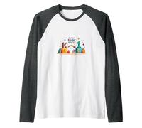 Goodbye Kinder Hello First Grade Milestone Celebration Raglan Baseball Tee, Men, Dark Heather/White, L