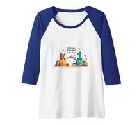 Goodbye Kinder Hello First Grade Milestone Celebration Raglan Baseball Tee, Women, Royal Blue/White, L