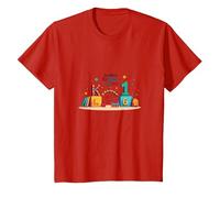Goodbye Kinder Hello First Grade Milestone Celebration T-Shirt, Kids, Red, 4 Years