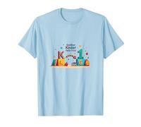 Goodbye Kinder Hello First Grade Milestone Celebration T-Shirt, Men, Baby Blue, 3XL