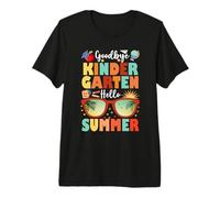 Goodbye Kindergarten Hello Summer Funny Graduation Premium T-Shirt
