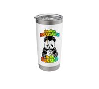 Goodbye Kindergarten Hello Summer Funny Happy Panda Bear Stainless Steel Insulated Tumbler