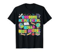 Goodbye Middle School Hello High School Back to School Value Graphic T-Shirt, Men, Black, M