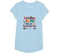 Goodbye Naps Hello Kindergarten T-Shirt, Girls, Baby Blue, Medium