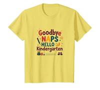 Goodbye Naps Hello Kindergarten T-Shirt, Kids, Lemon, 10 Years
