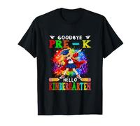Goodbye Pre-K Hello Kindergarten Colorful Dabbing Kid Girl T-Shirt