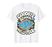 Goodbye School Hello Pool Summer Break Quote T-Shirt