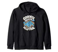 Goodbye School Hello Pool Summer Break Quote Zip Hoodie