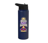 Goodbye School Hello Summer Vacation Vibes Stainless Steel Insulated Water Bottle