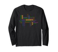 Goodbye Tea Shirt Multi Languages It's Not So Hard to Say Goodbye Long Sleeve T-Shirt