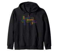 Goodbye Tea Shirt Multi Languages It's Not So Hard to Say Goodbye Zip Hoodie