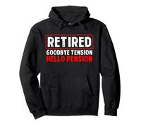 Goodbye Tension Hello Pension Funny Retirement 2026 Design Pullover Hoodie