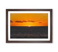 Goodbye to The Sun Framed Print | A2 Walnut Framed Wall Art | Ready to Hang | Modern Nature Picture | Living Room Bedroom Lounge Office