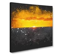 Goodbye to the Sun Paint Splash Canvas Print | Gallery Wrapped 30mm Frame Wall Art | 20x20 inches | Ready to Hang | Modern Picture | Living Room Bedroom Lounge Office