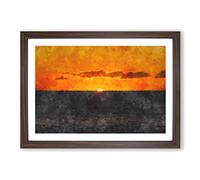 Goodbye to The Sun Painting Framed Print | A2 Walnut Framed Wall Art | Ready to Hang | Modern Historical Picture | Living Room Bedroom Lounge Office
