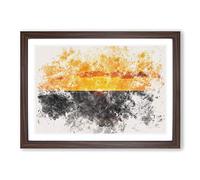 Goodbye to The Sun Watercolour Framed Print | A2 Walnut Framed Wall Art | Ready to Hang | Modern Historical Picture | Living Room Bedroom Lounge Office