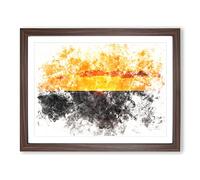 Goodbye To The Sun Watercolour Modern Framed Print | A3 Walnut Framed Wall Art | Ready to Hang | Modern Historical Picture | Living Room Bedroom Lounge Office