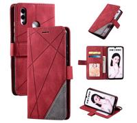GoodcAcy Case for Huawei P Smart/Enjoy 7S/Honor 9 Lite,Premium PU Leather Flip Wallet Case Cover with Magnetic Closure,Shockproof TPU,Kickstand,Card Slots,Protective Phone Case Cover,Red