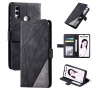 GoodcAcy Case for Huawei P Smart/Enjoy 7S/Honor 9 Lite,Premium PU Leather Flip Wallet Case Cover with Magnetic Closure,Shockproof TPU,Kickstand,Card Slots,Protective Phone Case Cover,Black
