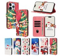 GoodcAcy Case for Oppo A16/A16S/A54 4G/A56 5G Leather Wallet Case, Flip Protective Case Cover with Wallet Card Holder, Stand and Wrist Strap PU Leather with Magnetic Closure Phone Cover Christmas/6