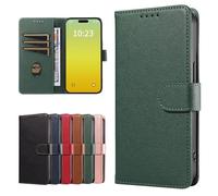 GoodcAcy Case Wallet for Huawei P30 Pro, Genuine Leather Wallet Folio Case [Magnetic Closure] [RFID Blocking Card Slot] [Kickstand] Full Protection Case - Green