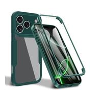 GoodcAcy for Apple 17 Pro Max Case, [Built-in Glass Screen Protector] Military Grade Full Body 360 Shockproof Stylish Bumper Transparent Back Case Cover for Apple 17 Pro Max(green)