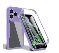 GoodcAcy for Oppo A6 Pro Case, [Built-in Glass Screen Protector] Military Grade Full Body 360 Shockproof Stylish Bumper Transparent Back Case Cover for Oppo A6 Pro(Purple)