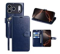 GoodcAcy For Oppo Reno 13F 5G/4G/13FS Case Flip Wallet with 2 Pack Screen Protector [Card Holder] [Magnetic Closure] [Kickstand] PU Leather Phone Shockproof Cover Case (blue)