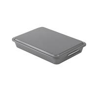GoodCook Everyday Nonstick Steel Oblong Pan with Metal Lid, 9" x 13", Gray, Cake Pan, 9x13 Baking Pan with Lid, Metal Baking Pan, Sheet Cake Pan