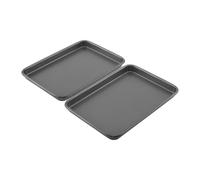 GoodCook Everyday Set of 2 Nonstick Steel 9" x 6.2" Toaster Oven Mini Baking Sheets, Gray