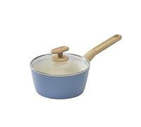 GoodCook Healthy Ceramic Titanium-Infused 2 Quart Saucepan with Lid, Light Blue - Induction Cookware, Nonstick Cooking Pan, Food Cooker for Soups, Sauces, Potatoes, Pasta, Rice