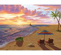 GoodDay Puzzles 72 Large Piece Jigsaw 'Beach Day', Puzzles for Seniors with Dementia/Alzheimer's, Easy Puzzle for Older Adults, Gifts for Elderly in Nursing Home, Activities for Vision Impaired