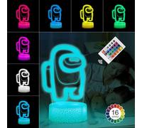 GOODDEYUN Kids Toys 3D Night Light,Superhero Christmas Gift Birthday 3D Illusion Lamp for Kid Girl Boy Room Decor, 16 Colors Remote Control