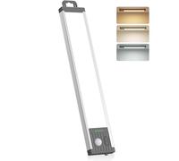 GOODEA 25CM Under Cabinet Kitchen Lights 2800mAh Cupboard Lighting Wardrobe Light Motion Sensor- 50 LEDs 3 CCT Dimmable Magnetic Mount for Kitchen Closet Shelf Counter (25cm-1pack)