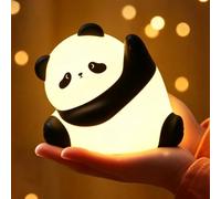 GOODEA Baby Night Light, Ultra-Soft Silicone Panda Lamp with Tap Control