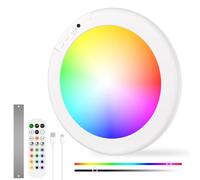 GOODEA RGB Rechargeable LED Ceiling Light, 19cm Motion Sensor Lights Indoor with Remote, Timer, Stepless Dimmable, Magnetic Mount, Modern Flush Ceiling Lighting for Bedroom Hallway Porch Game Room