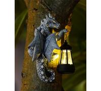 Goodeco Dragon Tree Hugger Solar Lantern Garden Statue - 9.3Inch