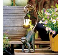 Goodeco Monkey Statue Solar garden ornaments Tail Hanging Solar Lantern - Home Lawn Decor Monkey Garden Accessories for Patio,Balcony,Garden Gifts For Women/Men/Mom Copper 41.5cm