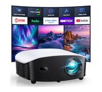 GooDee Mini Smart Projector with WiFi and Bluetooth - Support 1200 ANSI 4K, Compatible with Netflix/YouTube/Prime Video, AI Auto Focus and Keystone, Dolby Audio Projector