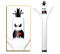GOODENY 6FT Tall Ghost Inflatable Tube Man (9''Diameter) Wacky Wavy Dancing Guy for Outdoor Decoration Advertising Business Promotion - Halloween Theme (Blower Not Included)